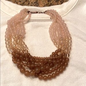 Multi strand beaded necklace